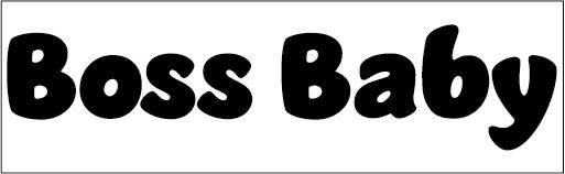 Black Boss Baby text iron-on transfer