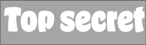 Top Secret tekstapplicatie